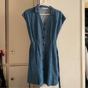 Zara Blue Denim Mini Dress
